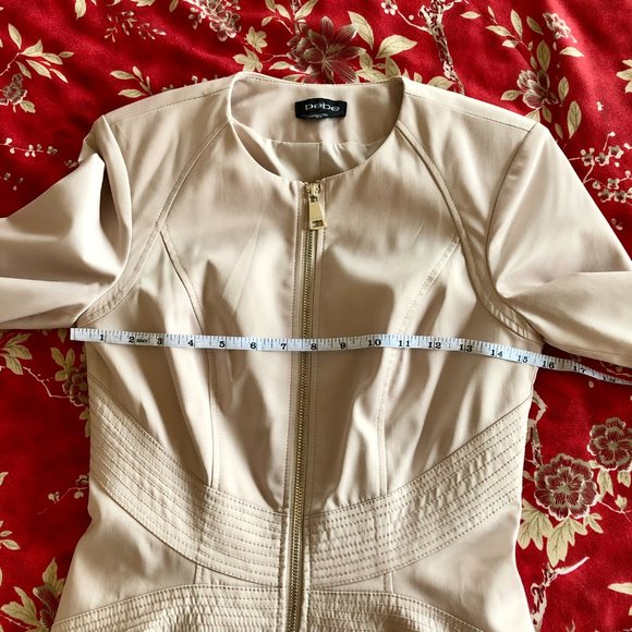 Superb bebe Silver Peony Fit & Flare Round Neck Zip-Front Princess Coat - XS - Picture 11 of 15